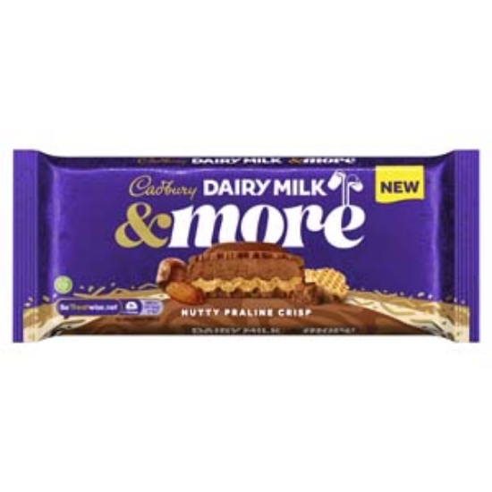 Picture of Lge Dairy Milk More NuttyPralineCrisp 180g x15